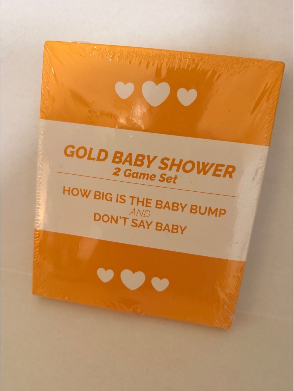 Party Hearty Gold Baby Shower 2 Game Set How Big Is the Bump Don’t Say Baby
